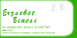 erzsebet biacsi business card